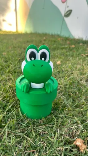 Boneco Yoshi no Cano Action Figure 15cm Impressão 3D