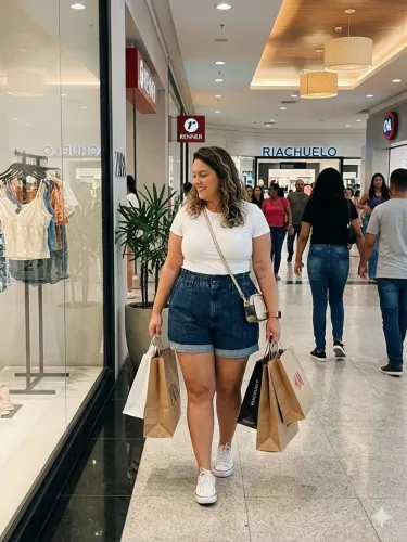 Short jeans feminino