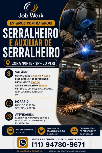 Contrata se mande currículo no watts *