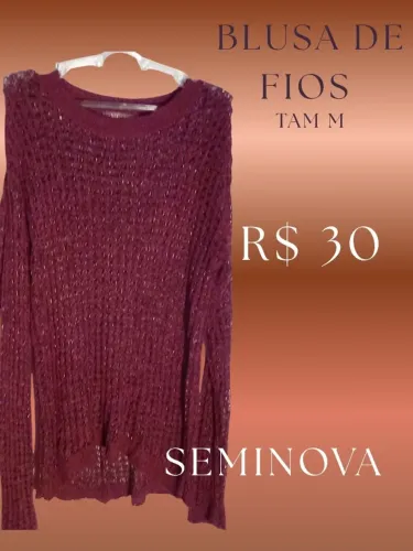 Blusa de fios tricotada tam M