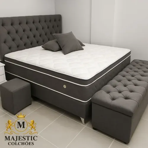 Colchão massageador Mag + Brinde Box e cabeceira  e 15 anos de Garantia