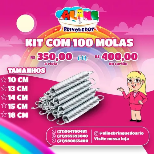 Mola para cama elásticas pula pula 