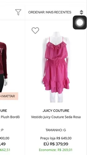 Vestido Juicy Couture 100%seda P