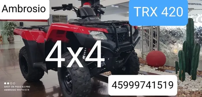 Quadriciclo 2026 okm 4x 4 Honda trx 420 so esta semana Parc especial