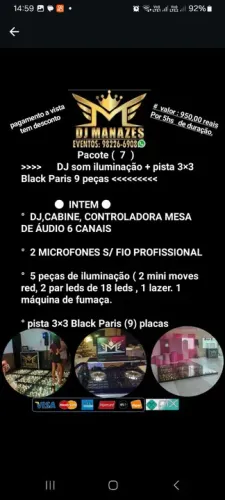 DJ para eventos, som, iluminação, pista de dança e mais! - Pacote Completo