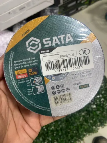 DISCO DE CORTE ABRASIVO SATA 115MM 80M/S