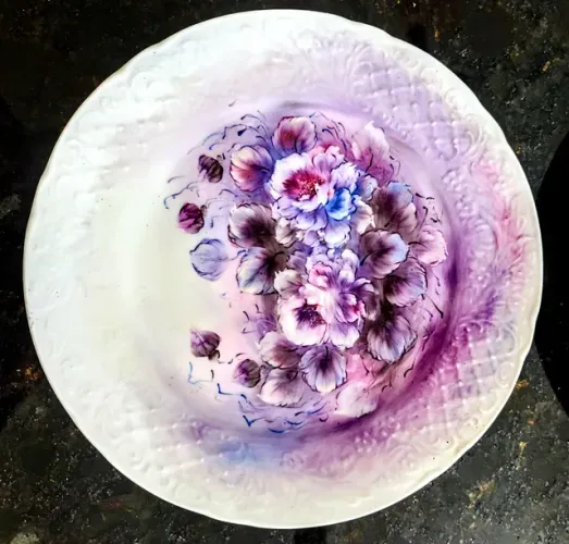 De$229 por$139 Prato Decorativo porcelana floral