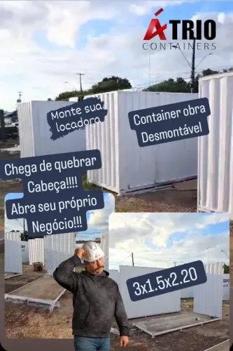 Container para montar locadora desmontável