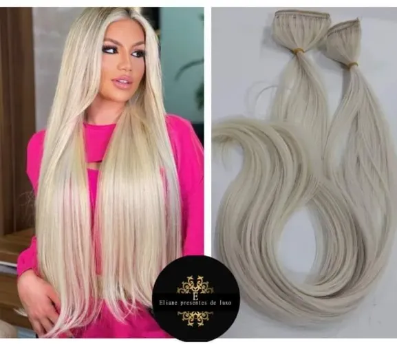 Telas de cabelo loiro caríssimo bio humano.