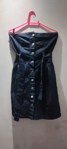 Vestido Jeans tomara que caia Tam 38