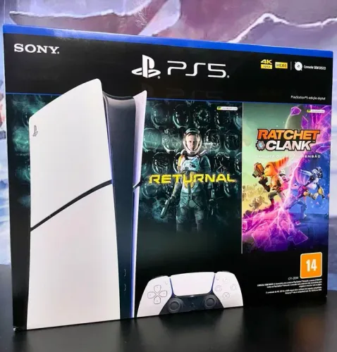 PS5 Slim Bundle 2 jogos nacional lacrado