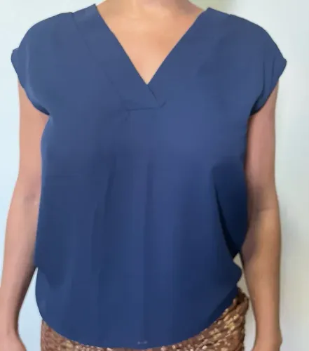 Blusa social azul feminina - TAM 36 NOVA