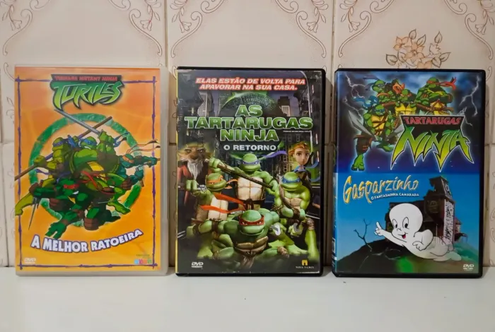 Combo C/ 3 Dvd As Tartarugas Ninja + Gasparzinho - Originais