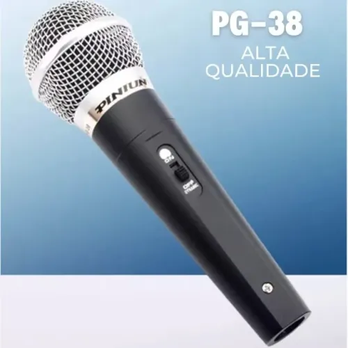 Microfone Profissional Piniun PG-38 Com fio Para, Convenções, Palestras, Igrejas, Karaokê,