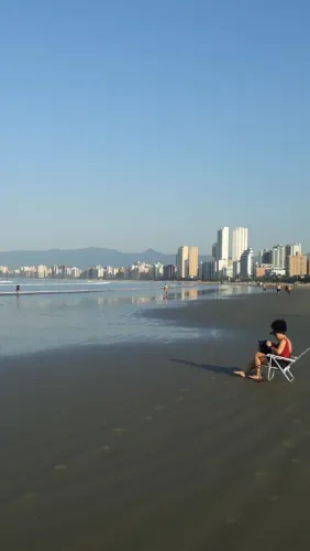 Canto do forte frente a praia