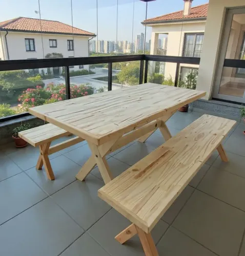 MESA RÚSTICA PARA VARANDA  
