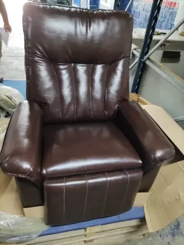 Poltrona Reclinável em Couro Marrom Luxuosa Ref 639 - FRETE GRÁTIS ENTREGA HOJE !!! 