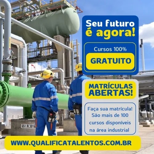 Cursos de qualificação Industrial grátis 