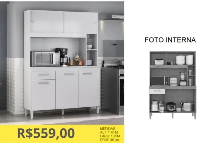 ARMARIO DE COZINHA KIT COM PÉS 