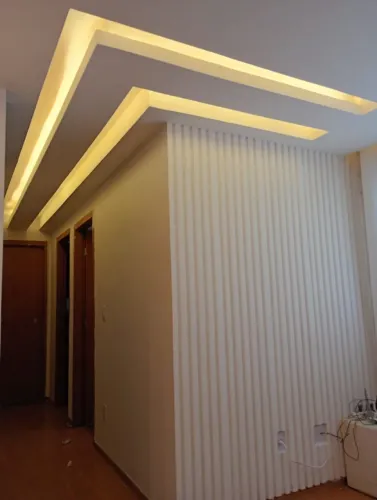 Rebaixamento de gesso,drywall, teto,3d,perfil de Led 