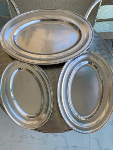 Baixela 3 peças aço inox preço final R$ 35,00