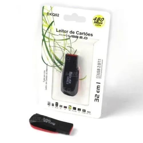 Leitor De Cartao Micro Sd T-flash Card Vermelha - Novo - Ditudo Tech e Variedades
