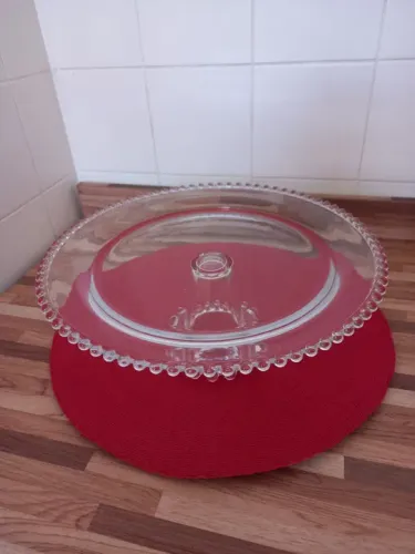 Bandeja de Vidro para Bolo