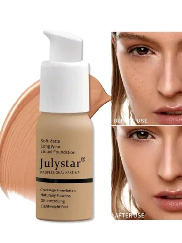 Base Líquida Julystar - Soft Matte e Longa Duração