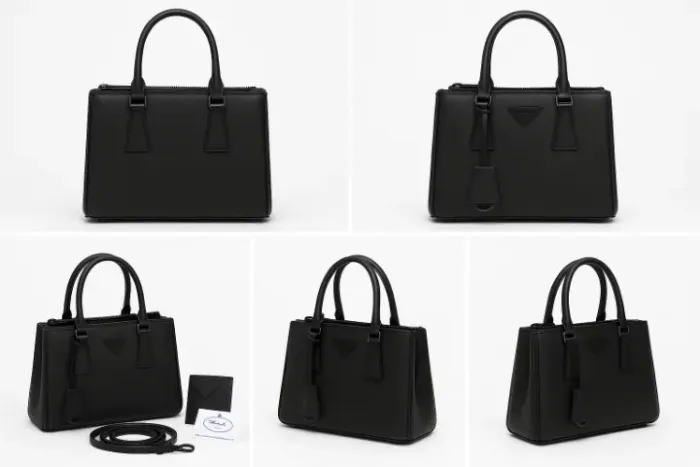 Bolsa Prada Galleria couro safianno black