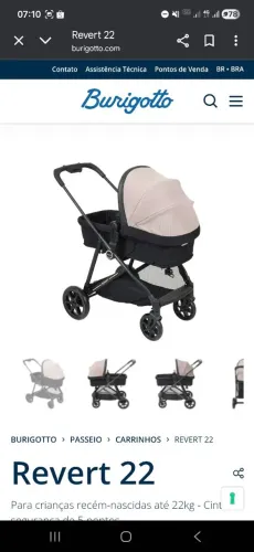 Carrinho e bebe conforto burigotto