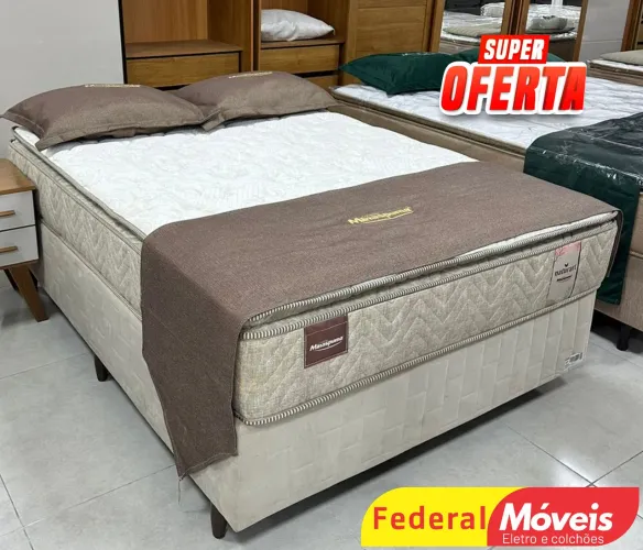 Cama Box Casal 1,38m Confortável - Solicite Nosso Catálogo 