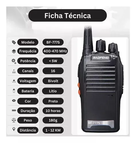Walk Talk Comunicador 16 Canais...