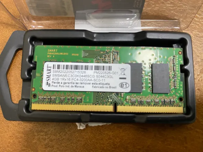 Memória Smart DDR4 para NoteBook 4GB 3200 MHZ
