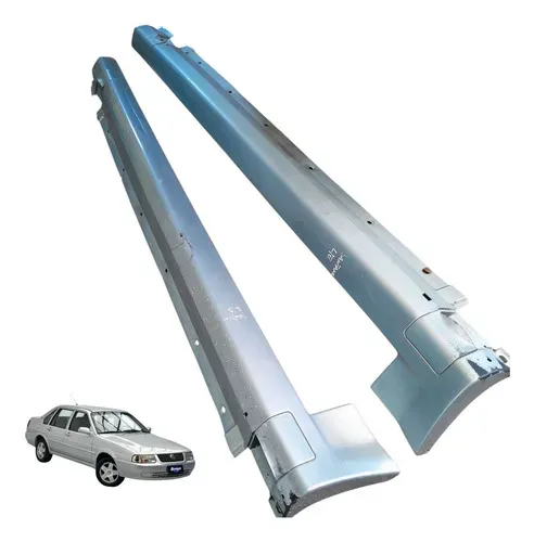 Par Spoiler Lateral C/detalhes Volkswagen Santana 2000 Prata