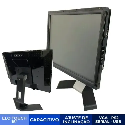 Tela Touchscreen ELO 15 Polegadas LCD C/ BASE ET1537L-B 