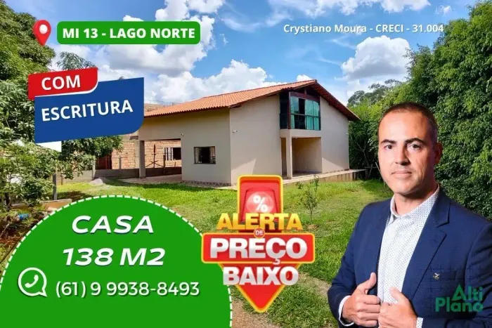 Venda, Casa Duplex, MI 13, Lago Norte-DF