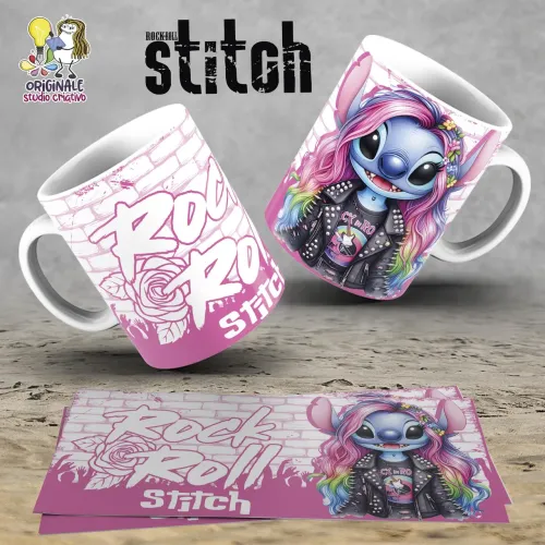 Caneca Stitch Rock Roll