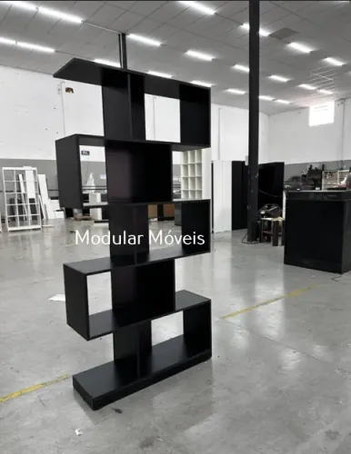 Colmeia Nichos Zig Zag Vazado - MDF Preto
