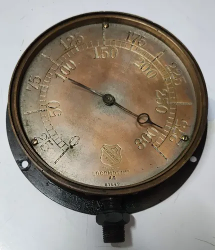 Relógios mostradores pressão caldeira locomotivas.