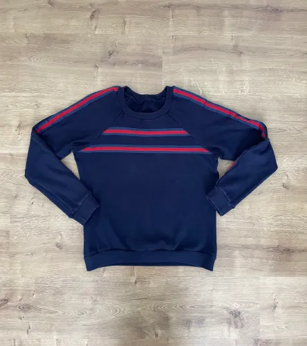 Blusa masculina tam M azul com detalhe vermelho Kevin Modas