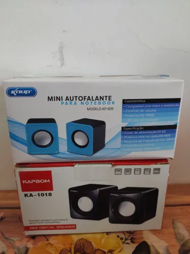 Caixas de Som Mini para Notebook - KP-609 e KA-1018