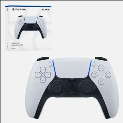 Controle Sony DualSense PS5, Sem Fio, Branco, Original, Novo, Lacrado