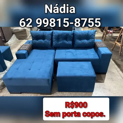 Sofá,,, Sofá,,, Sofá  puff de brinde __ Modelo chaise fixo 