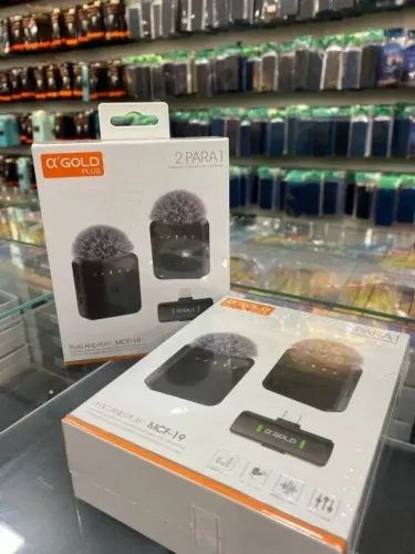 Microfone Lapela Duplo Sem Fio Tipo-c Android E Iphone 15++ Preto