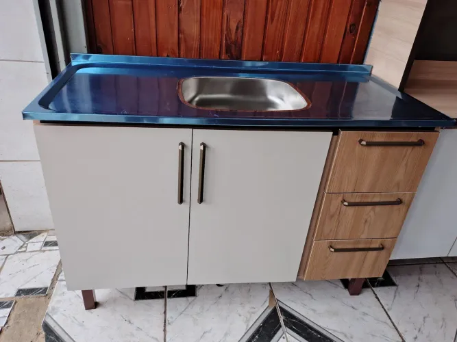 Com entrega balcão de pia com inox novos 