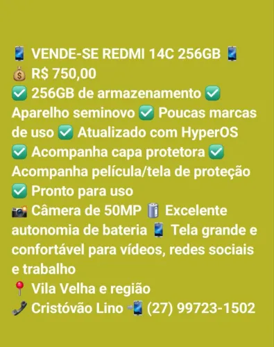 Vendo celular ? redimi 14c