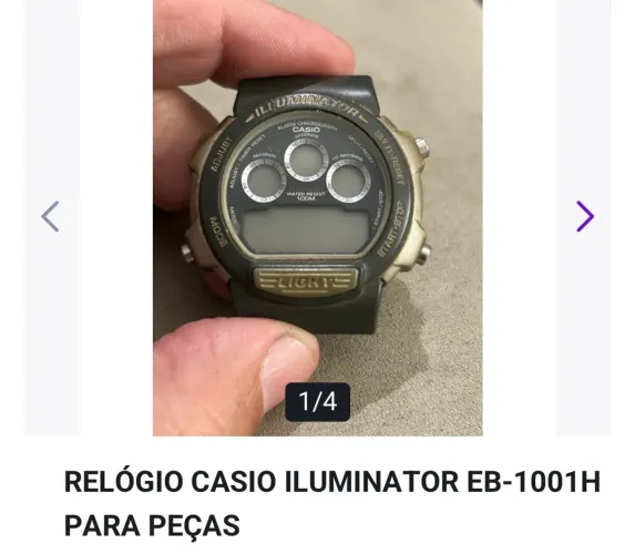 RELÓGIO CASIO ILUMINATOR EB-1001H PARA RETIRADA DE PEÇAS