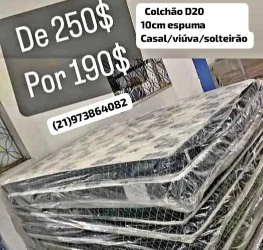 PROMOÇÃO COLCHÃO D20 COM 10CM ESPUMA