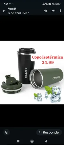 Copo p CAFÉ ISOTÉRMICA E IUTRAS BEBIDAS