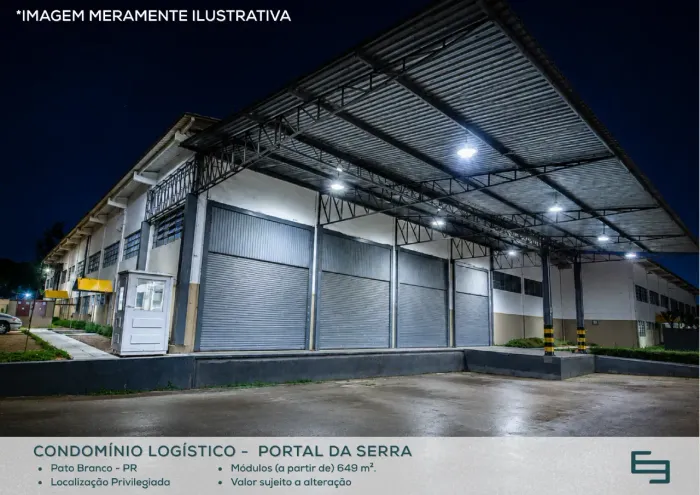 Galpão para alugar em Pinhais/PR com 649,50 m² em condomínio logístico